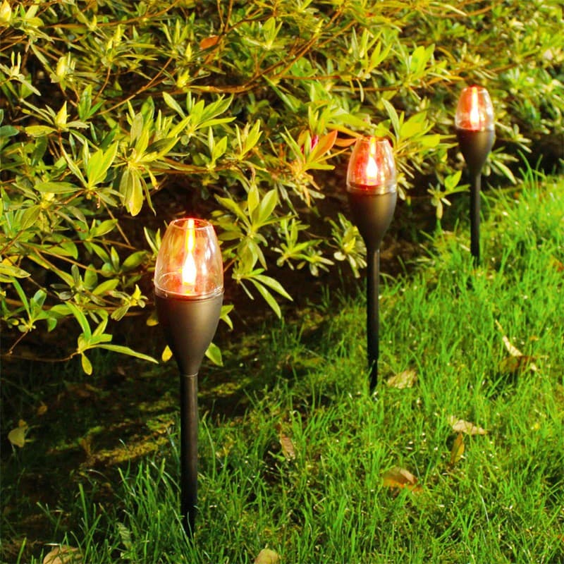 Lampa solara LED pentru gradina, Set 10 Bucati, Tip Pahar de Vin, Flippy — imagine 6