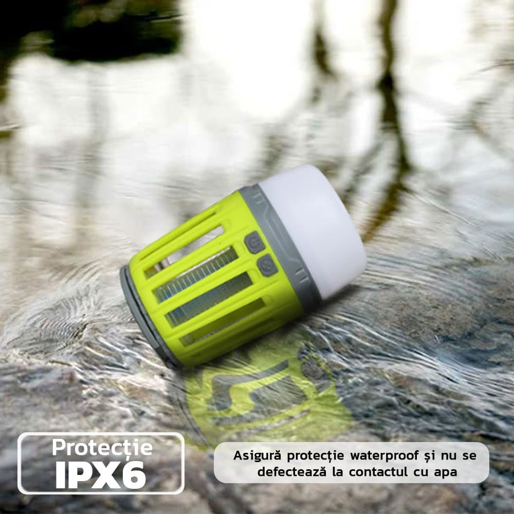 Lampa UV anti insecte Flippy Portabila USB Verde — imagine 2