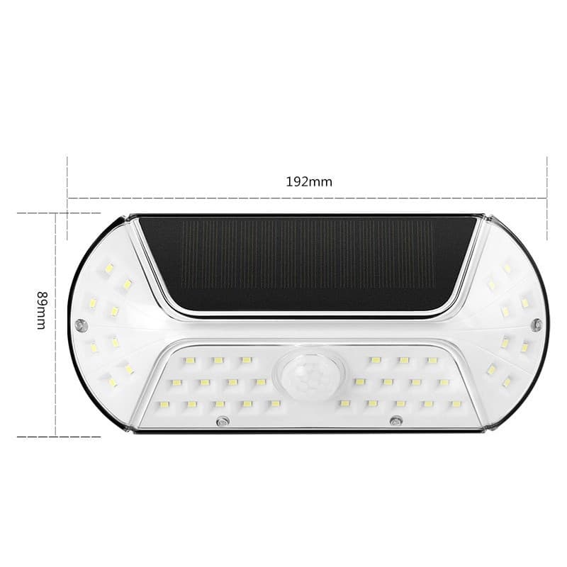 Aplica solara LED SMD pentru perete, cu senzor de miscare, IP44, 40 LED, Alb rece — imagine 2
