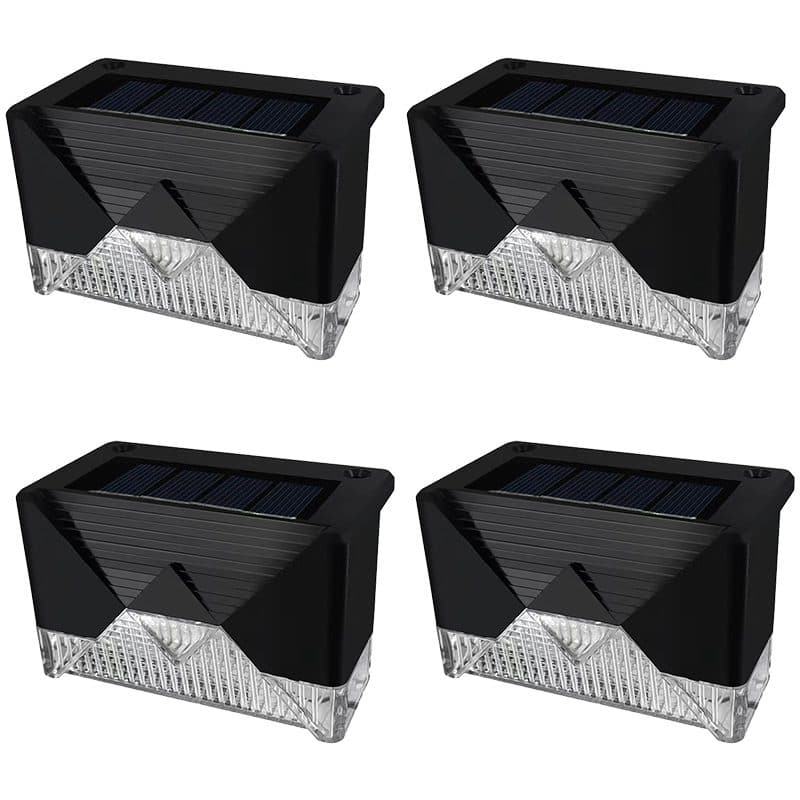 Aplica solara LED pentru gradina, Set 4 bucati, Flippy, Alb Cald, Negru — imagine 2