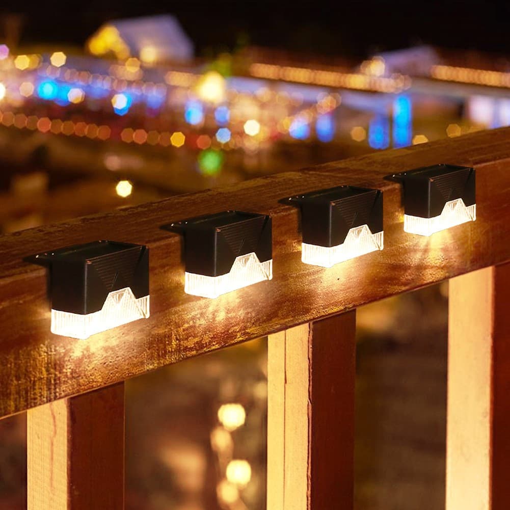 Aplica solara LED pentru gradina, Set 4 bucati, Flippy, Alb Cald, Negru — imagine 4