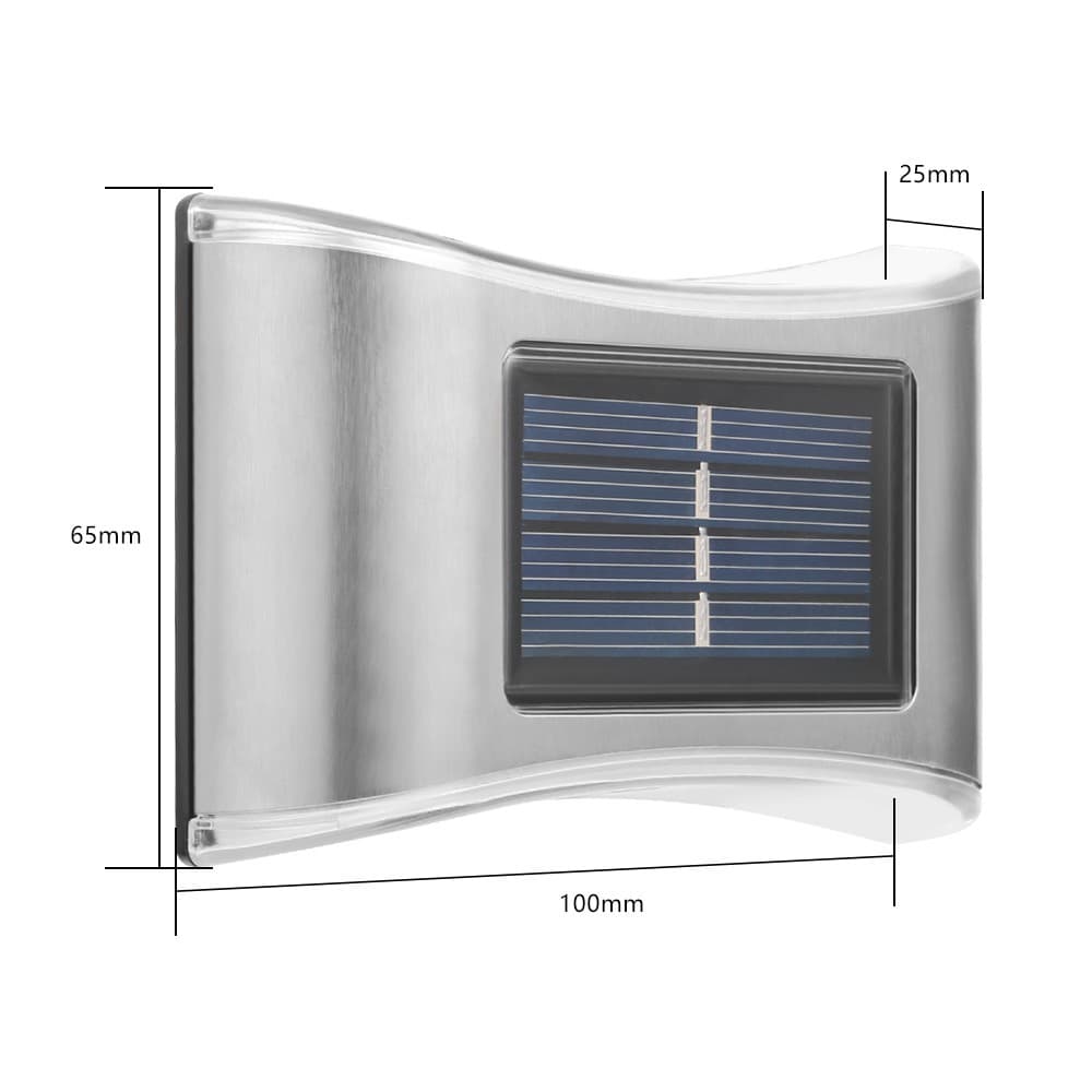 Aplica solara LED Flippy Set 4 Bucati pentru Gradina, Alb Cald, Gri — imagine 4