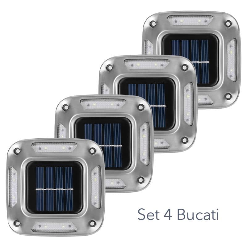 Lampa solara LED pentru gradina, Set 4 Bucati, Senzor de miscare, Flippy — imagine 2
