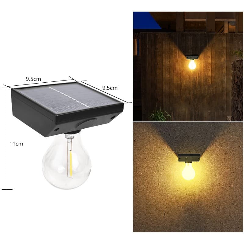 Lampa solara pentru exterior, tip bec, Flippy — imagine 2