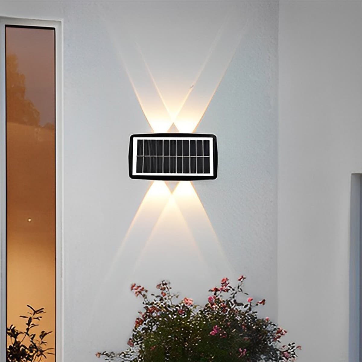 Lampa solara LED bidirecională pentru perete Flippy 20.5x10 cm 6 LED-uri IP65 Alb rece — imagine 3
