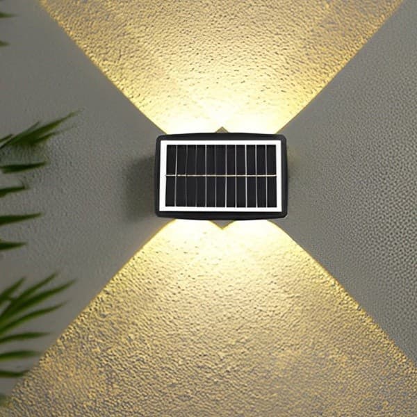 Lampa solara LED bidirecională dreptunghiulară pentru perete Flippy 6 LED-uri 5.5V ABS IP65 alb cald — imagine 5