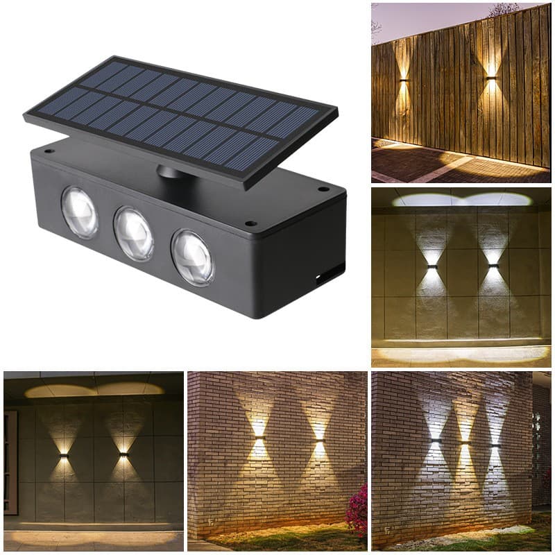 Lampa solara LED bidirectionala Flippy pentru perete, scari si gradina — imagine 4