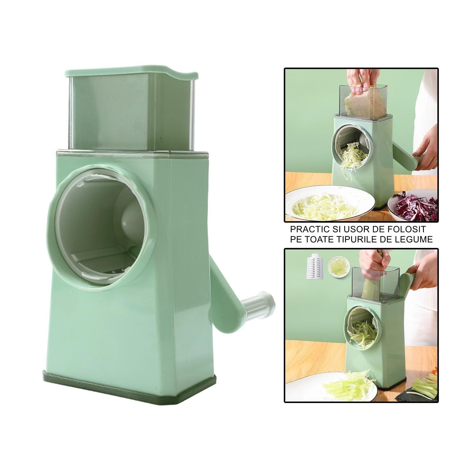 Feliator manual pentru legume Flippy 3 lame otel inxodabil — imagine 7