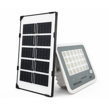 Proiector LED Solar cu Panou, Flippy, 30W, IP67, Alb