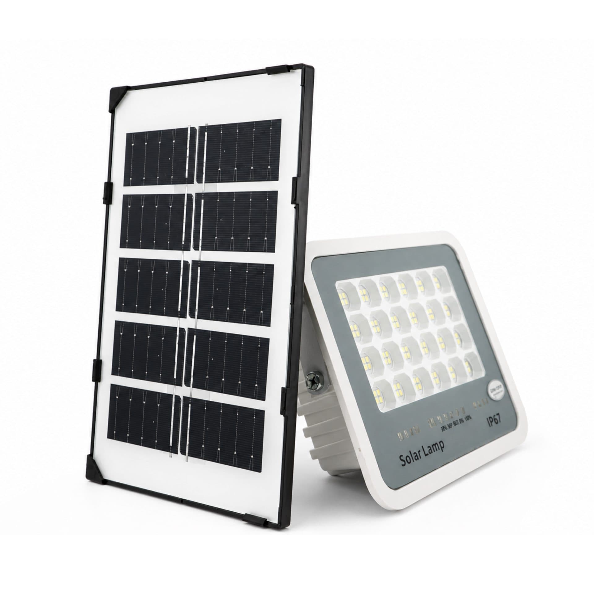 Proiector LED Solar cu Panou, Flippy, 30W, IP67, Alb — imagine 1