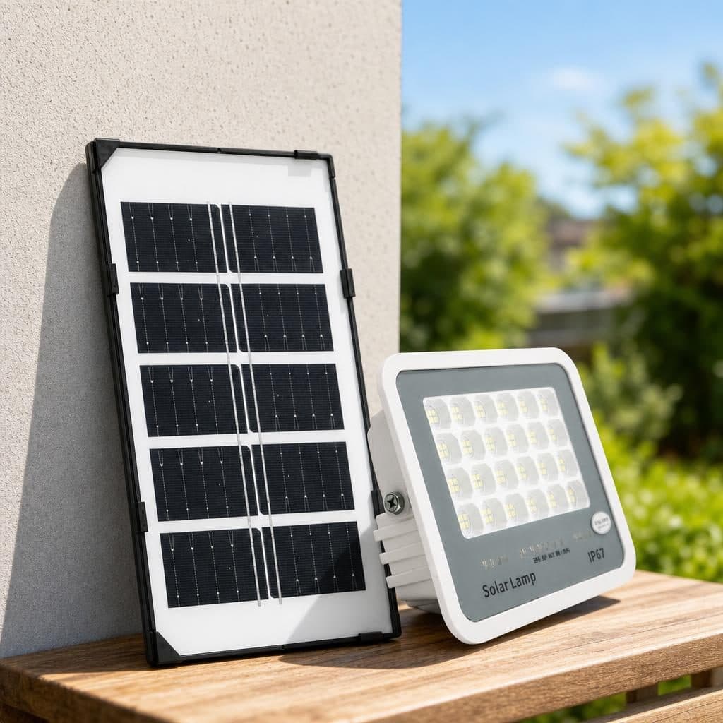 Proiector LED Solar cu Panou, Flippy, 30W, IP67, Alb — imagine 4