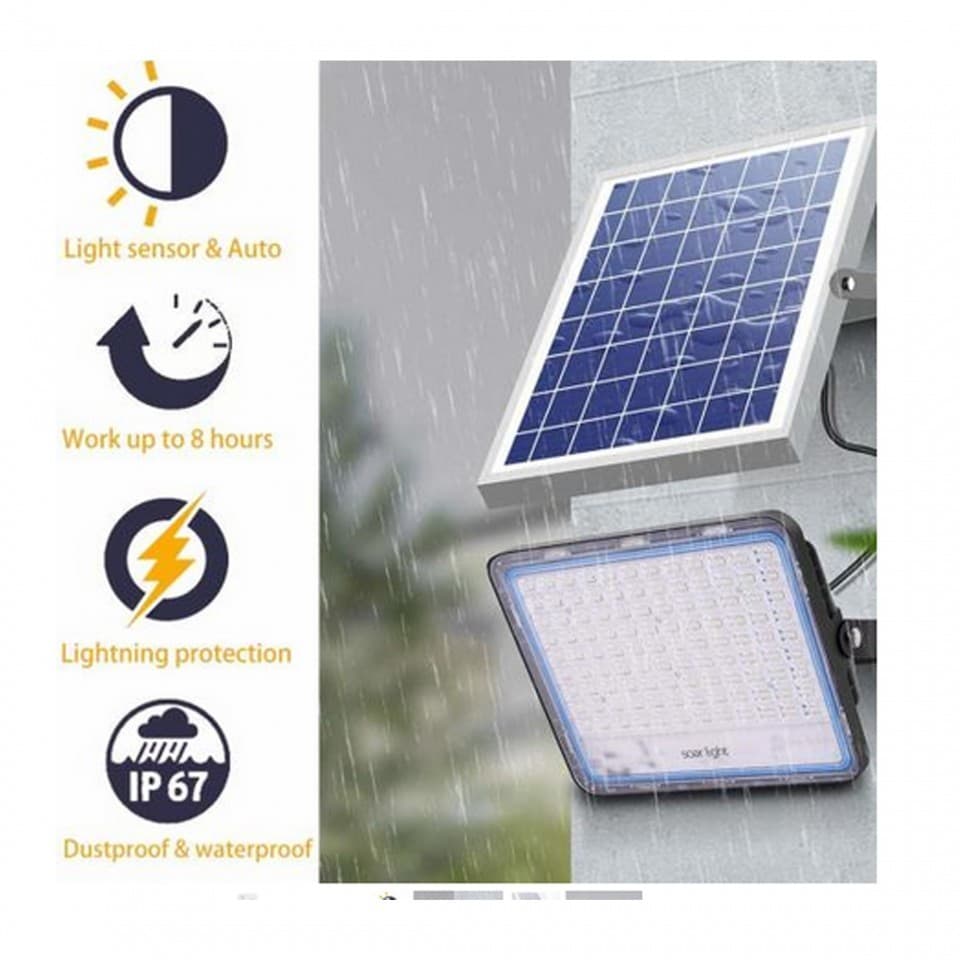 Proiector LED Solar cu Panou, Flippy, Senzor de lumina, IP67 — imagine 4