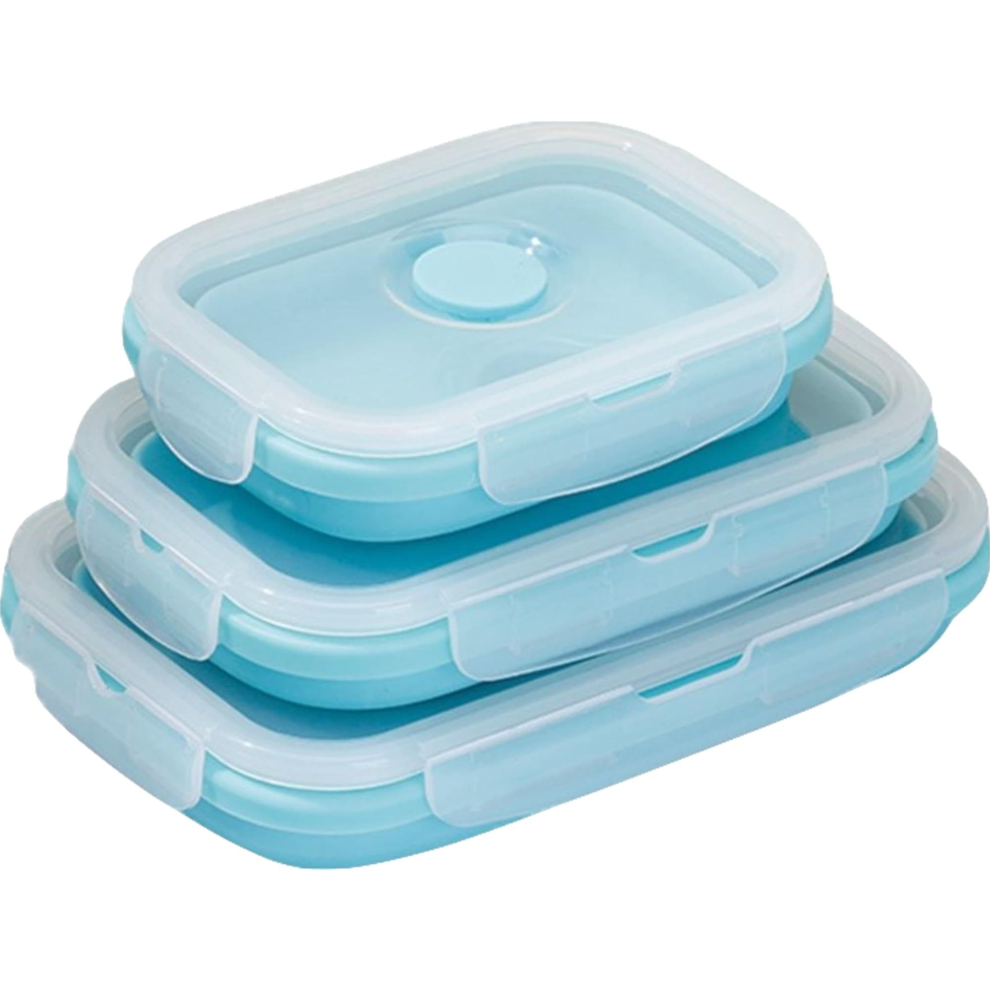 Caserole pliabile Flippy Set 3 Silicon Albastru — imagine 1