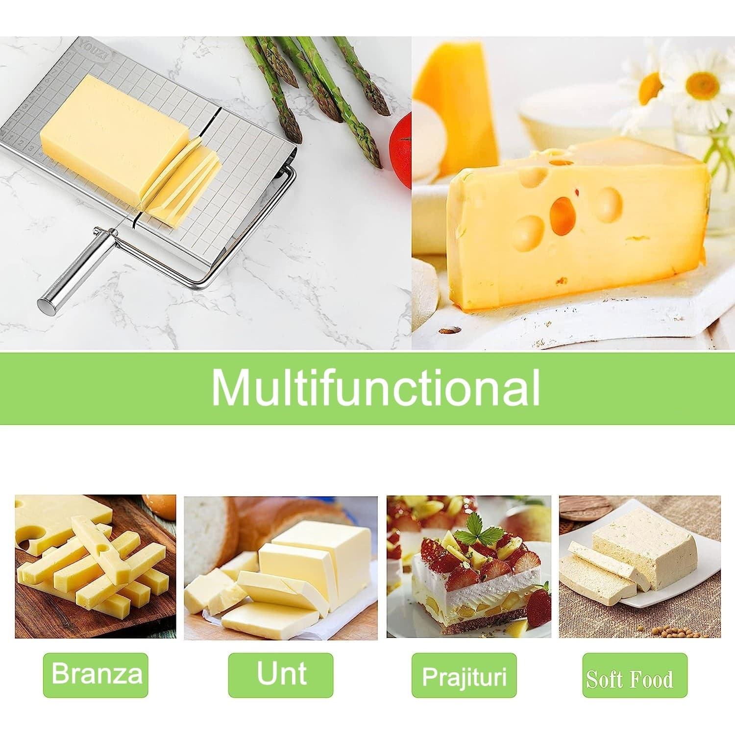 Feliator manual Flippy pentru taitere alimente, din otel inoxidabil — imagine 6