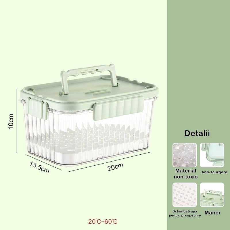 Caserola portabila Flippy 1500 ml etanș transparent — imagine 3