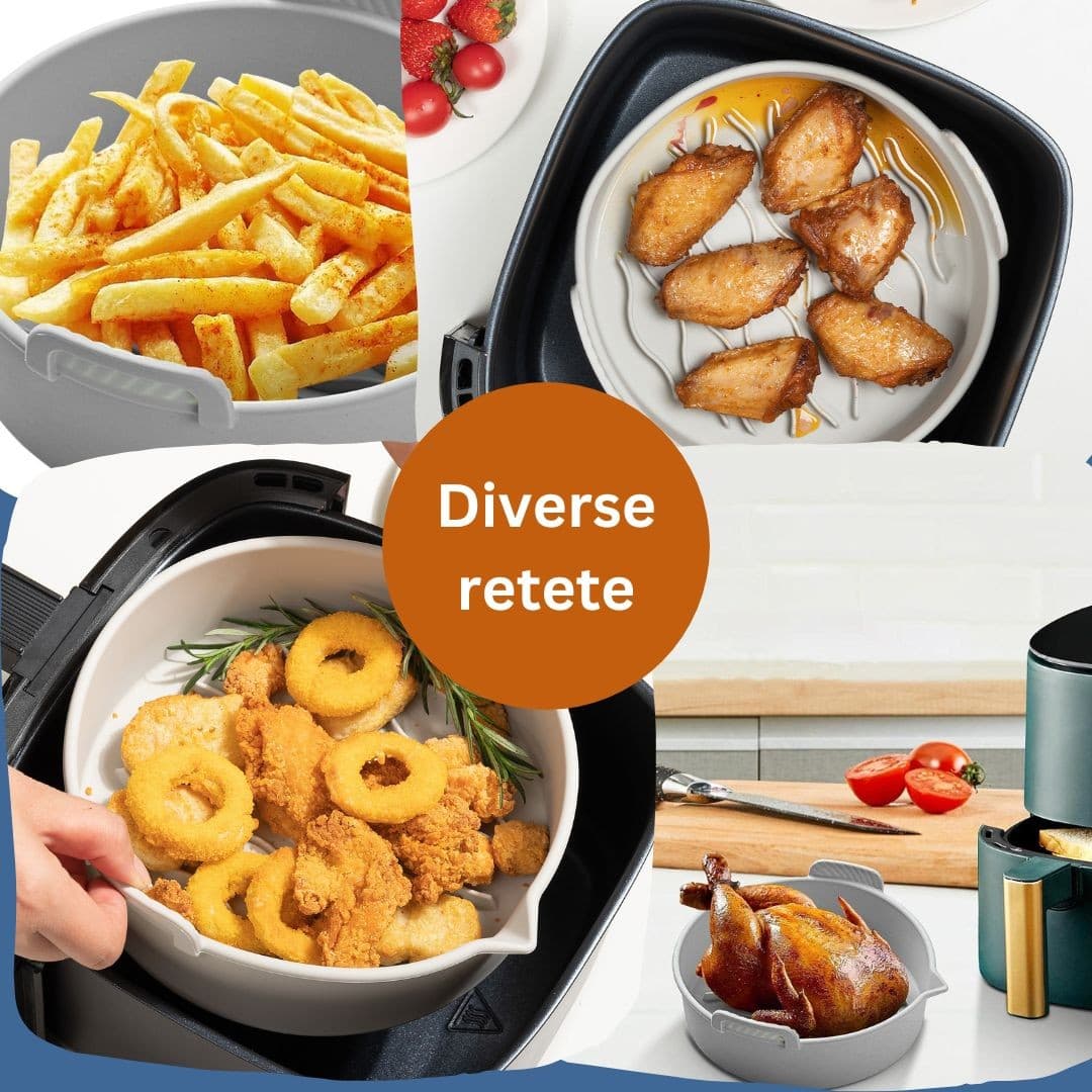 Set 2 Tavi de silicon ecologic pentru air fryer Flippy — imagine 5