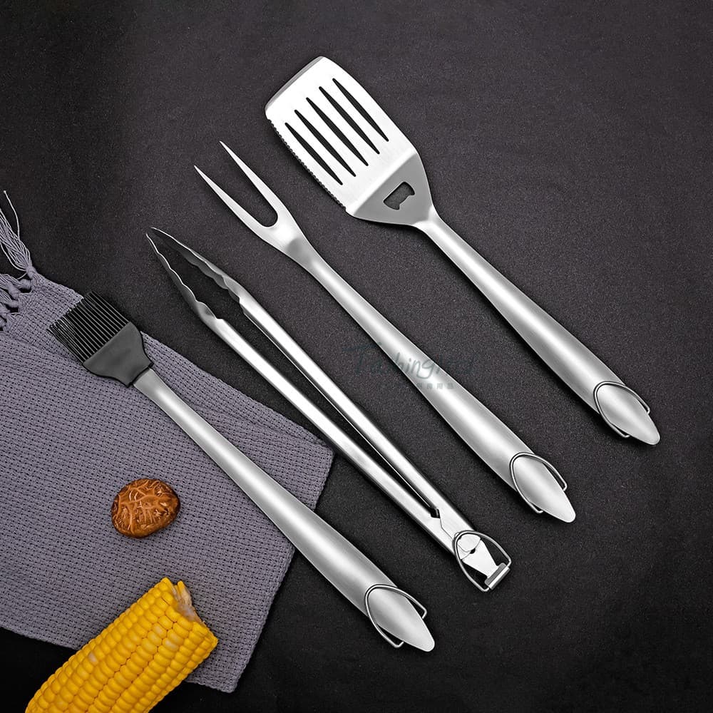 Set de ustensile pentru gratar Flippy Inox 4 piese — imagine 6