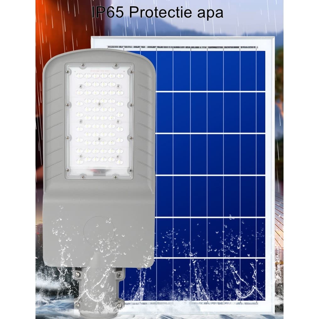 Lampa solara Flippy, IP65, 3150 lm, 500W, senzor de lumina — imagine 5