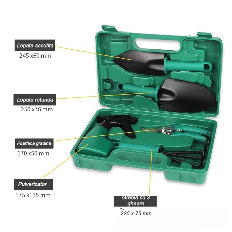 Set accesorii gradinarit Flippy cu geanta depozitare — imagine 2