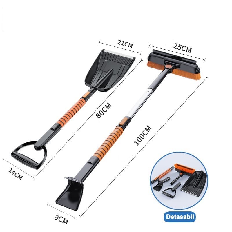 Lopata pentru zapada 5 in 1, Perie, Racleta, Telescopica, Flippy — imagine 2
