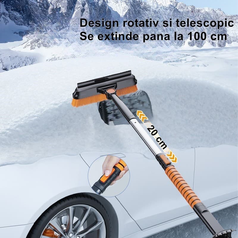 Lopata pentru zapada 5 in 1, Perie, Racleta, Telescopica, Flippy — imagine 4