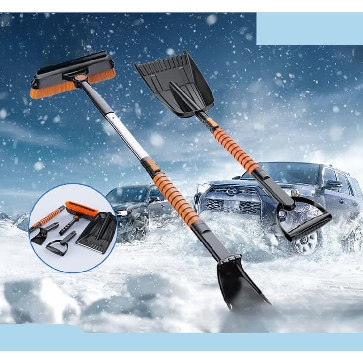 Lopata pentru zapada 5 in 1, Perie, Racleta, Telescopica, Flippy — imagine 6