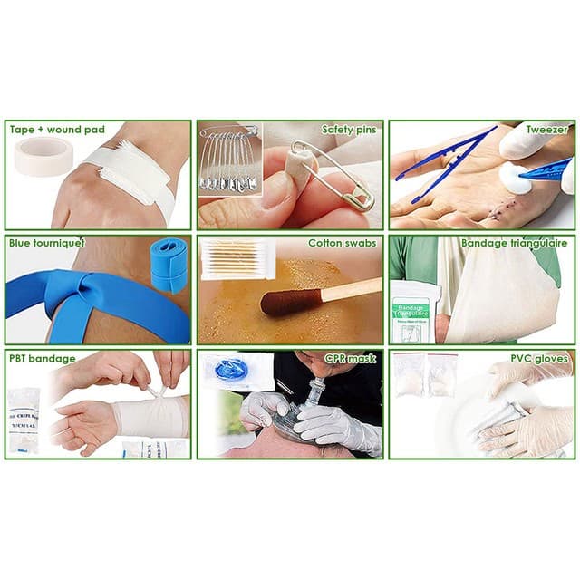Kit supravietuire multifuncional Flippy 42 de Instrumenturi Profesionale Echipament de Prim-Ajutor Negru — imagine 6