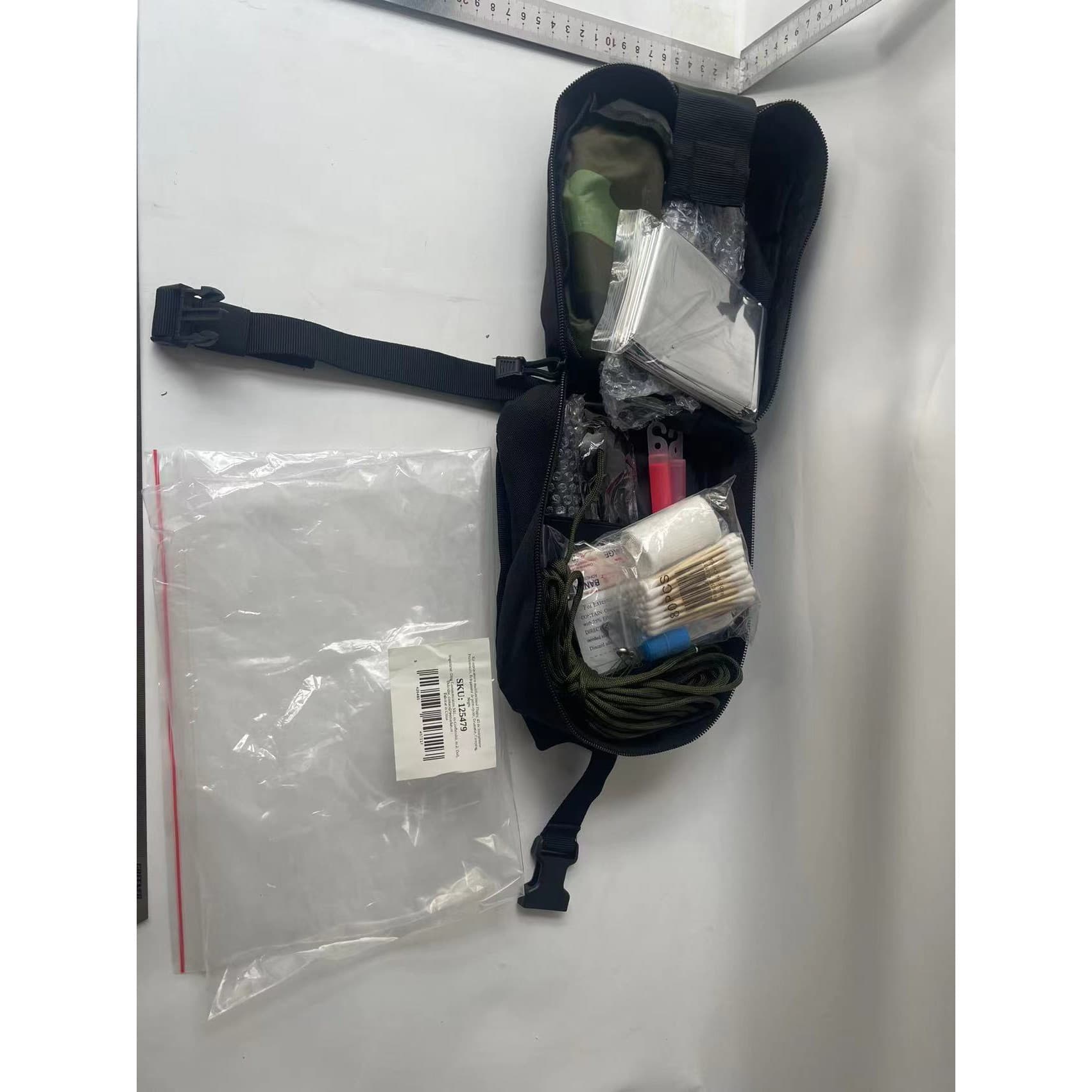 Kit supravietuire multifuncional Flippy 42 de Instrumenturi Profesionale Echipament de Prim-Ajutor Negru — imagine 8