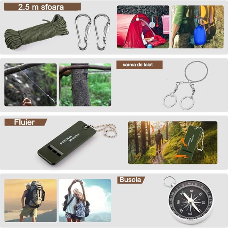 Kit supravietuire multifuncional Flippy 42 de Instrumenturi Profesionale Echipament de Prim Ajutor — imagine 3