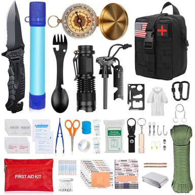 Kit supravietuire multifuncional Flippy 40 de Instrumenturi Profesionale Echipament de Prim-ajutor