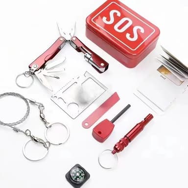 Kit supravietuire multifunctional Flippy pentru camping si drumetie