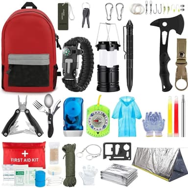 Kit supravietuire Flippy, set 32 instrumente si accesorii