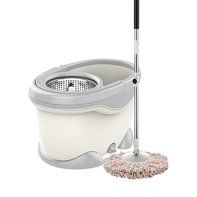 Set galeata si mop rotativ Flippy alb