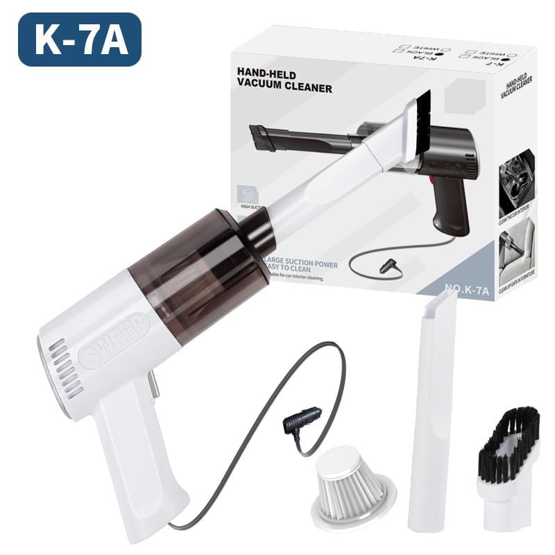 Aspirator Portabil Flippy Tip Pistol K7A pentru auto si casa — imagine 1