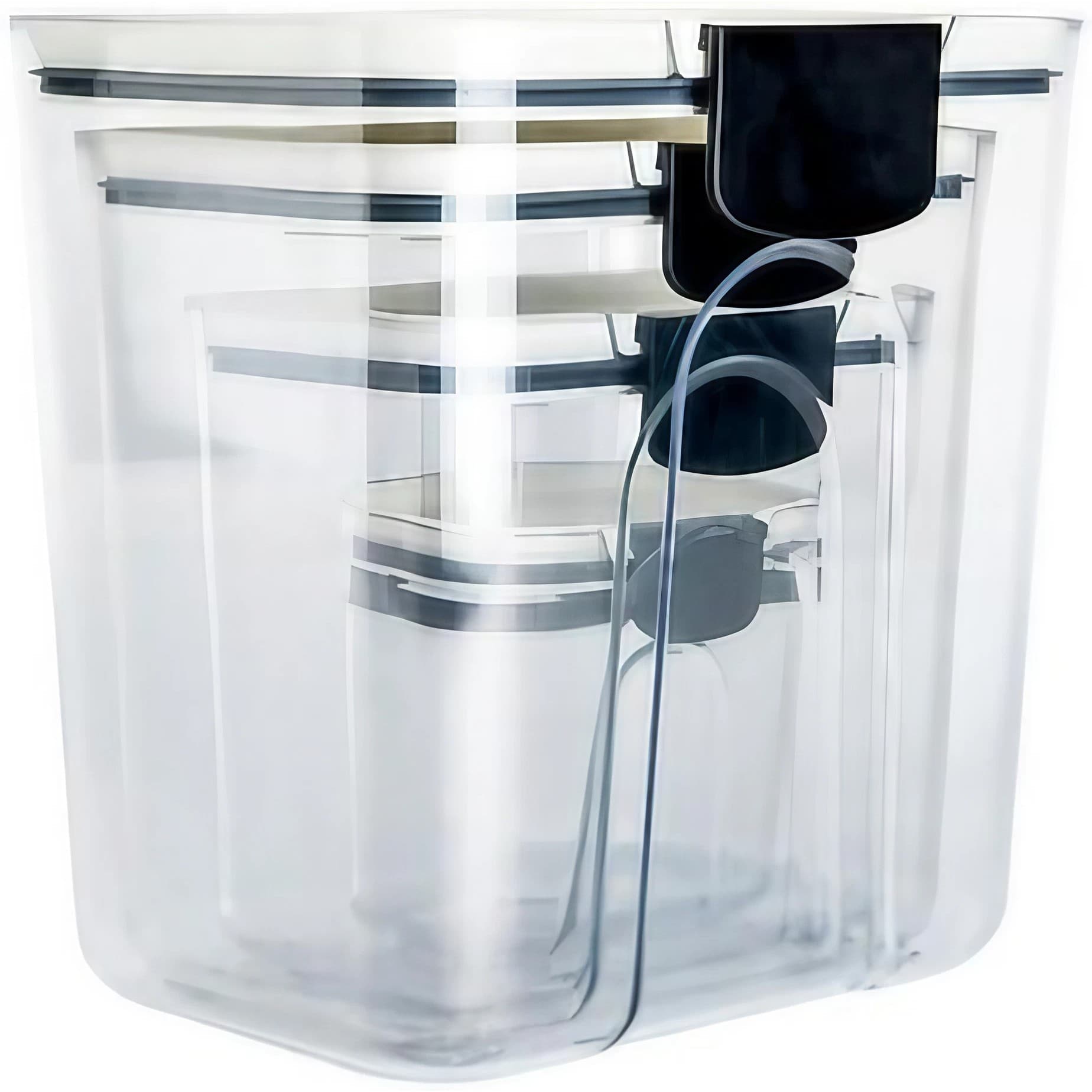 Recipiente Depozitare Alimente Flippy Set 4 Inchidere Ermetica Transparent Plastic Compatibile cu Masina de Spalat Vase — imagine 9