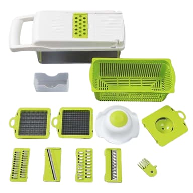Feliator Multifuncional Flippy 8 in 1 pentru fructe si legume 10 piese
