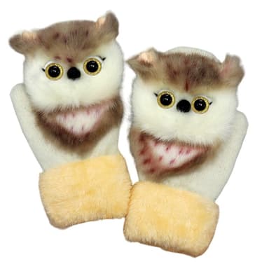 Manusi Flippy Copii Iarna Bufnita Alba