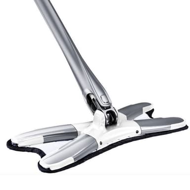 Mop Plat Flippy cu Sistem de Stoarcere, 2 Lavete, Lungime Telescopica 140 cm, Argintiu