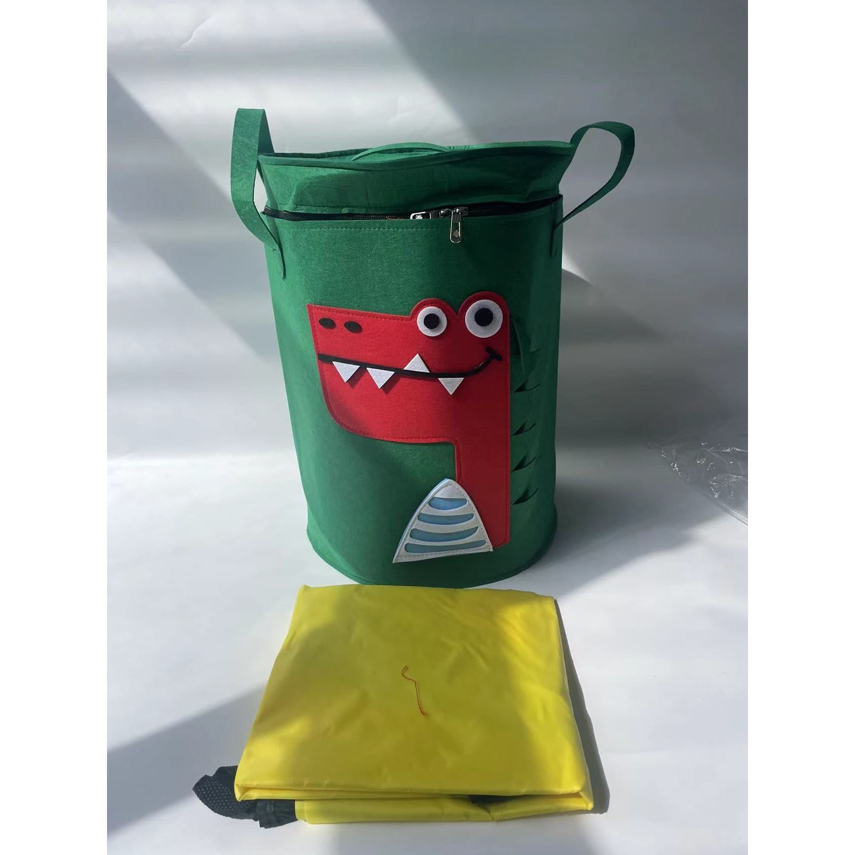 Cutie de depozitare 2in1 Flippy Impermeabila Covor Jucarii Lego — imagine 5