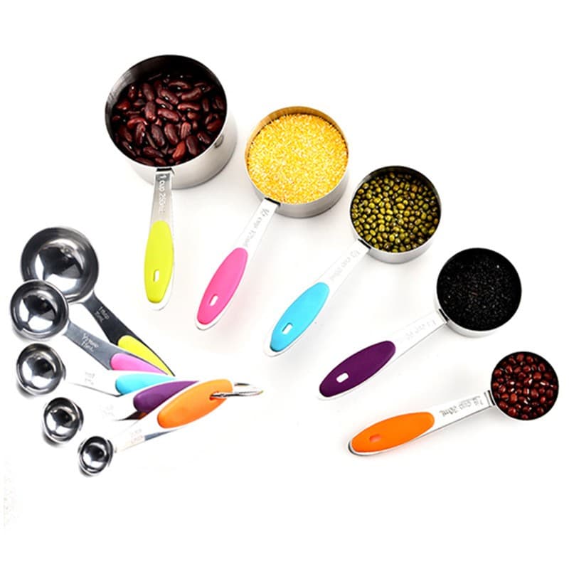 Set de piese de masurare Flippy 5 linguri gradate + 5 ceasti gradate Inox + Silicon — imagine 6