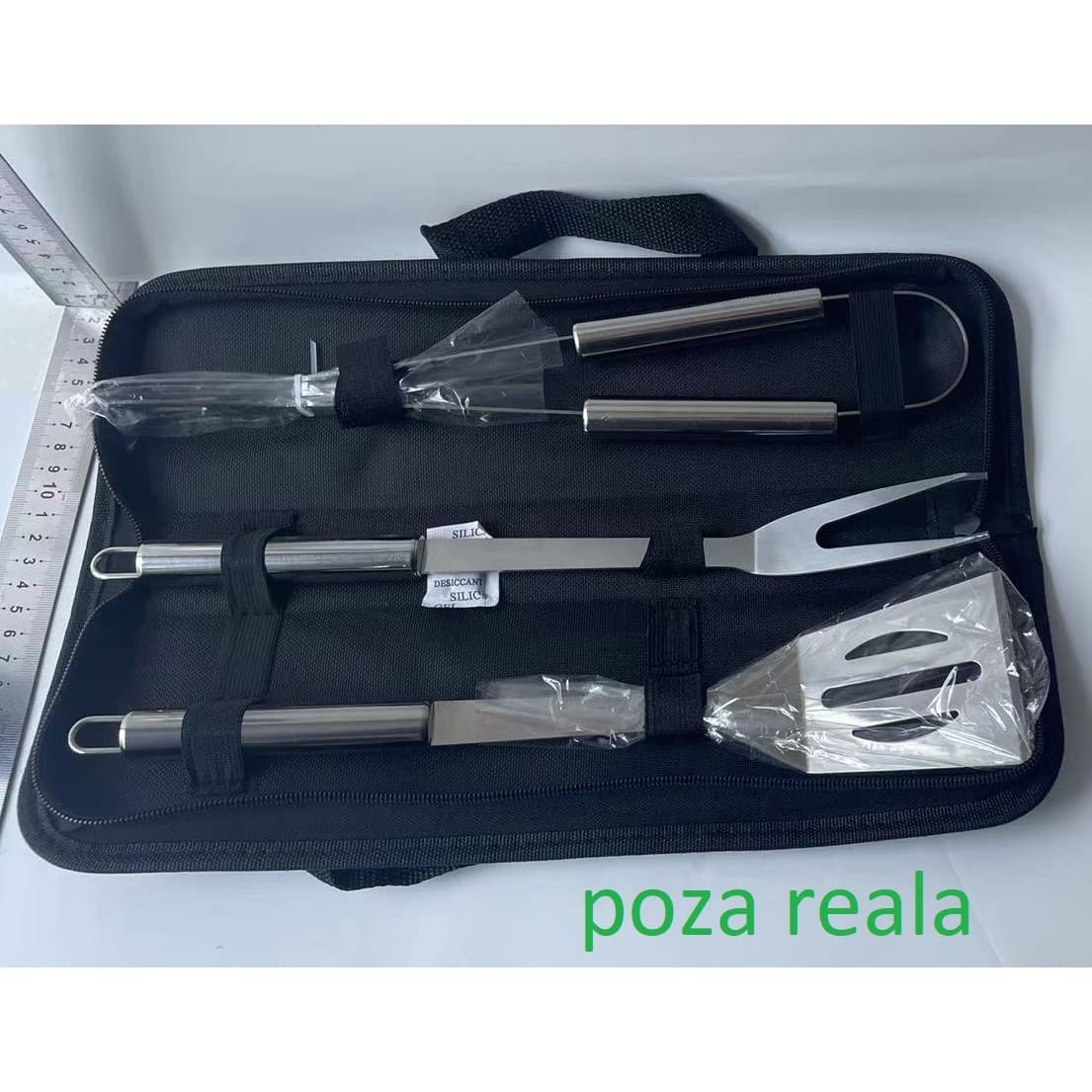 Set Ustensile Gratar Flippy din Otel Inoxidabil cu Geanta Oxford — imagine 2