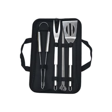 Set Ustensile Gratar Flippy Otel Inoxidabil Geanta Oxford Argintiu