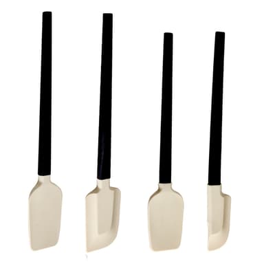 Set de spatule de bucatarie Flippy, Set din 4 bucati, Silicon si Lemn, Antiaderente