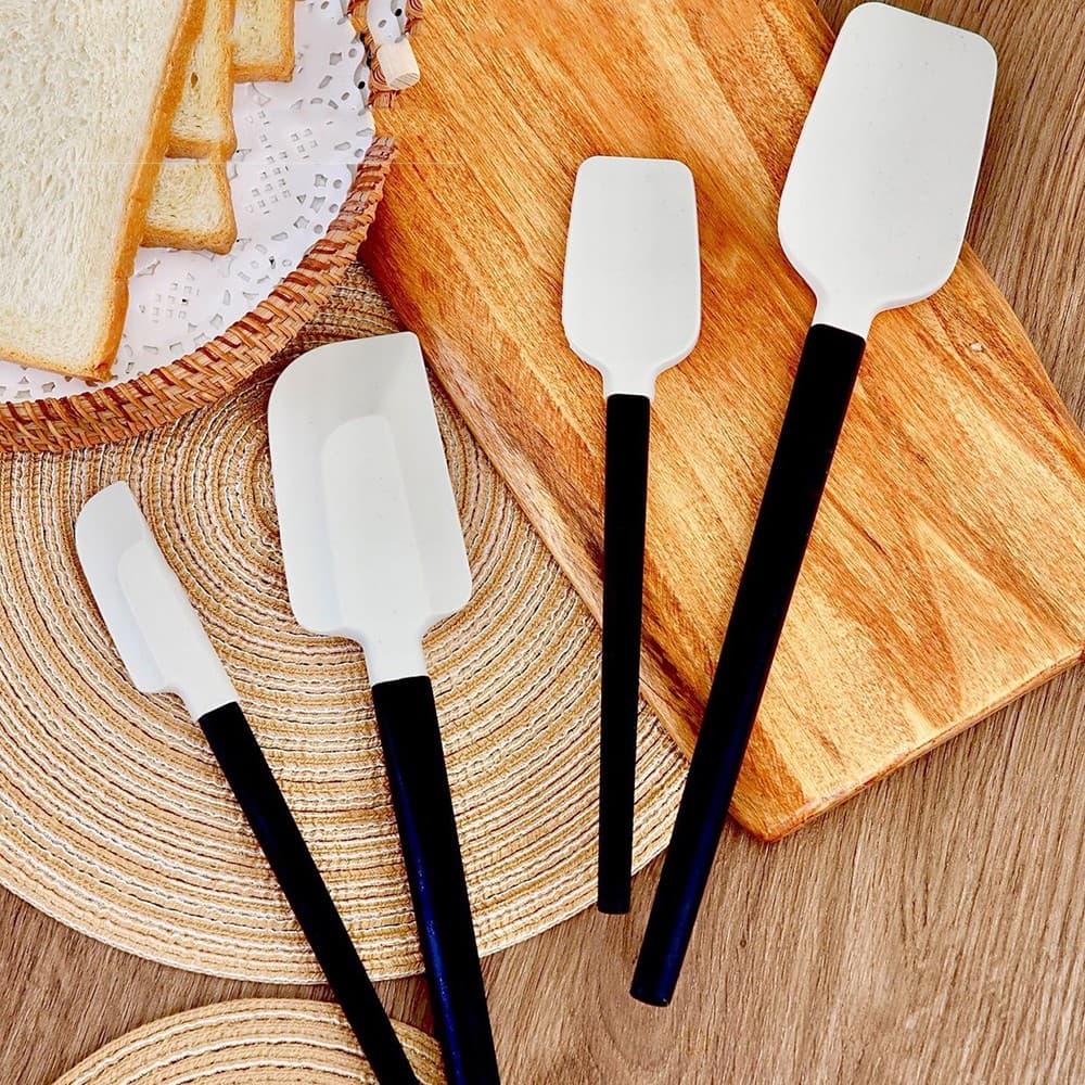 Set de spatule de bucatarie Flippy, Set din 4 bucati, Silicon si Lemn, Antiaderente — imagine 3
