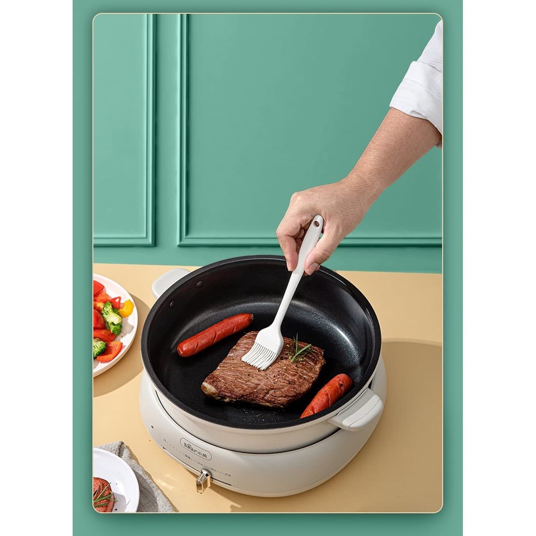 Set Ustensile Bucatarie Flippy Silicon Inox Termorezistente Alb Ivory — imagine 3