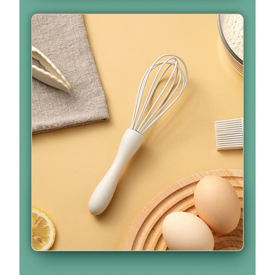 Set Ustensile Bucatarie Flippy Silicon Inox Termorezistente Alb Ivory — imagine 9