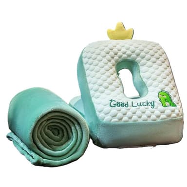 Set 2in1 Patura si Perna Flippy Model Dinozaur Microfibra Verde