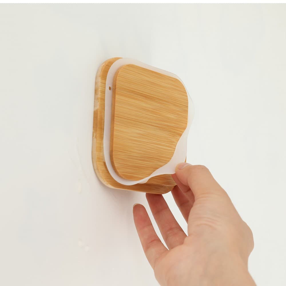 Cutii de depozitare alimente set, Flippy, Set de 6 containere pentru cereale din plastic cu capac din bambus — imagine 5
