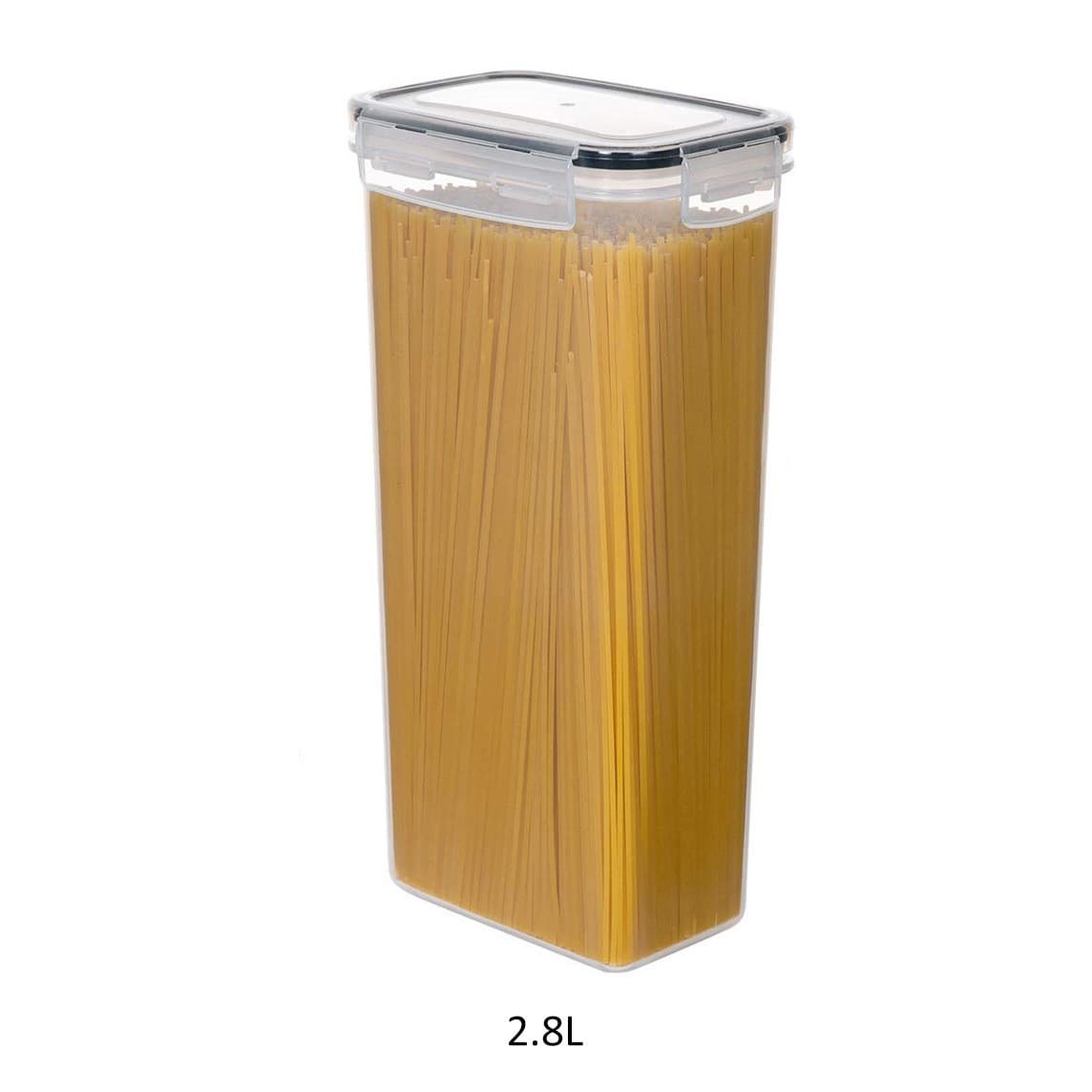 Set Recipiente Plastic Flippy pentru Alimente Obiecte Inchidere Ermetica 4 x 2.8l Transparent — imagine 6