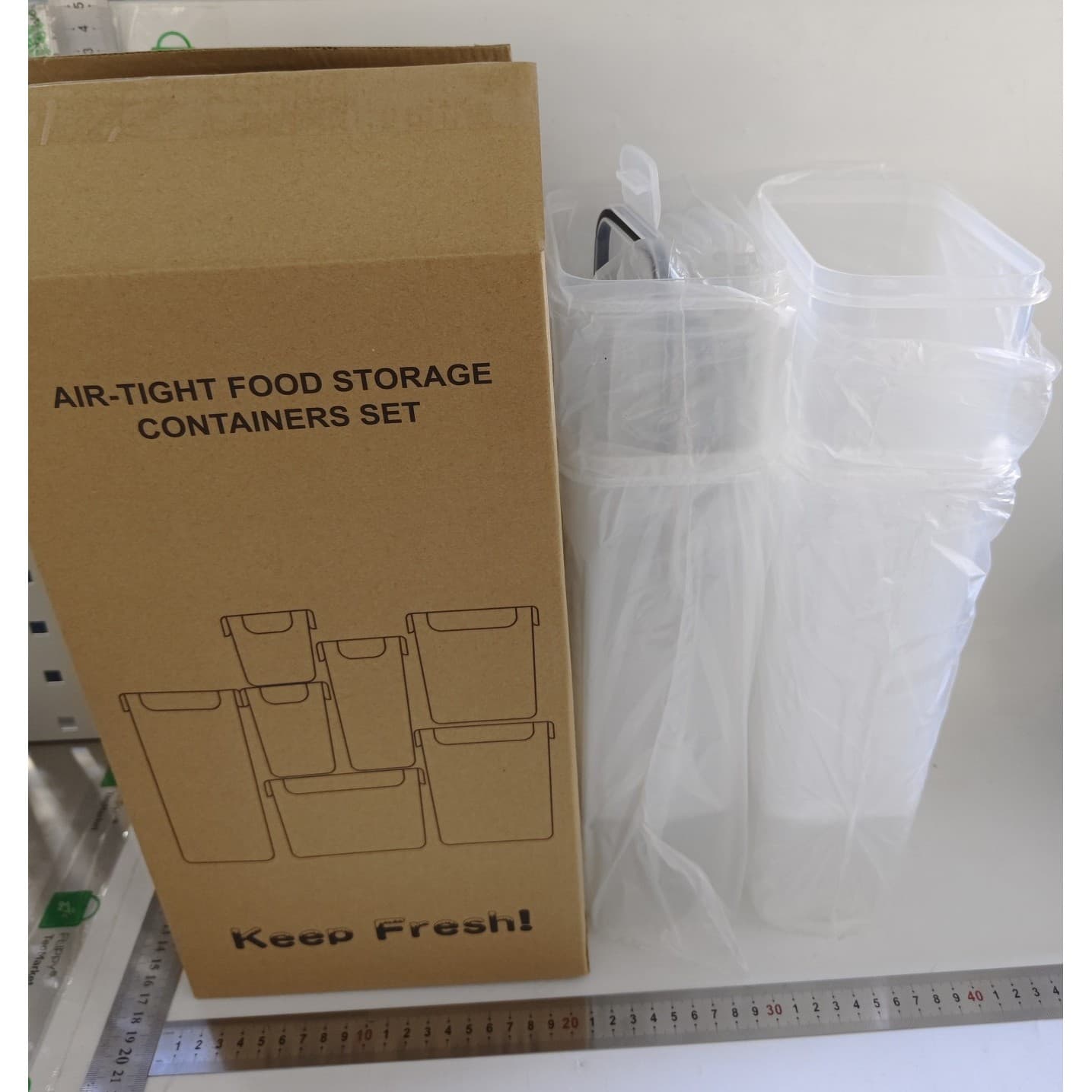 Set Recipiente Plastic Flippy pentru Alimente Obiecte Inchidere Ermetica 4 x 2.8l Transparent — imagine 7